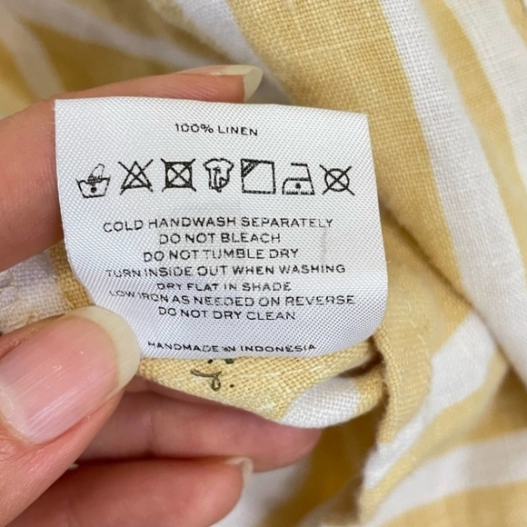 Faithful the Brand Linen Striped Button Up Mini Dress Size 2 - Picture 9 of 9